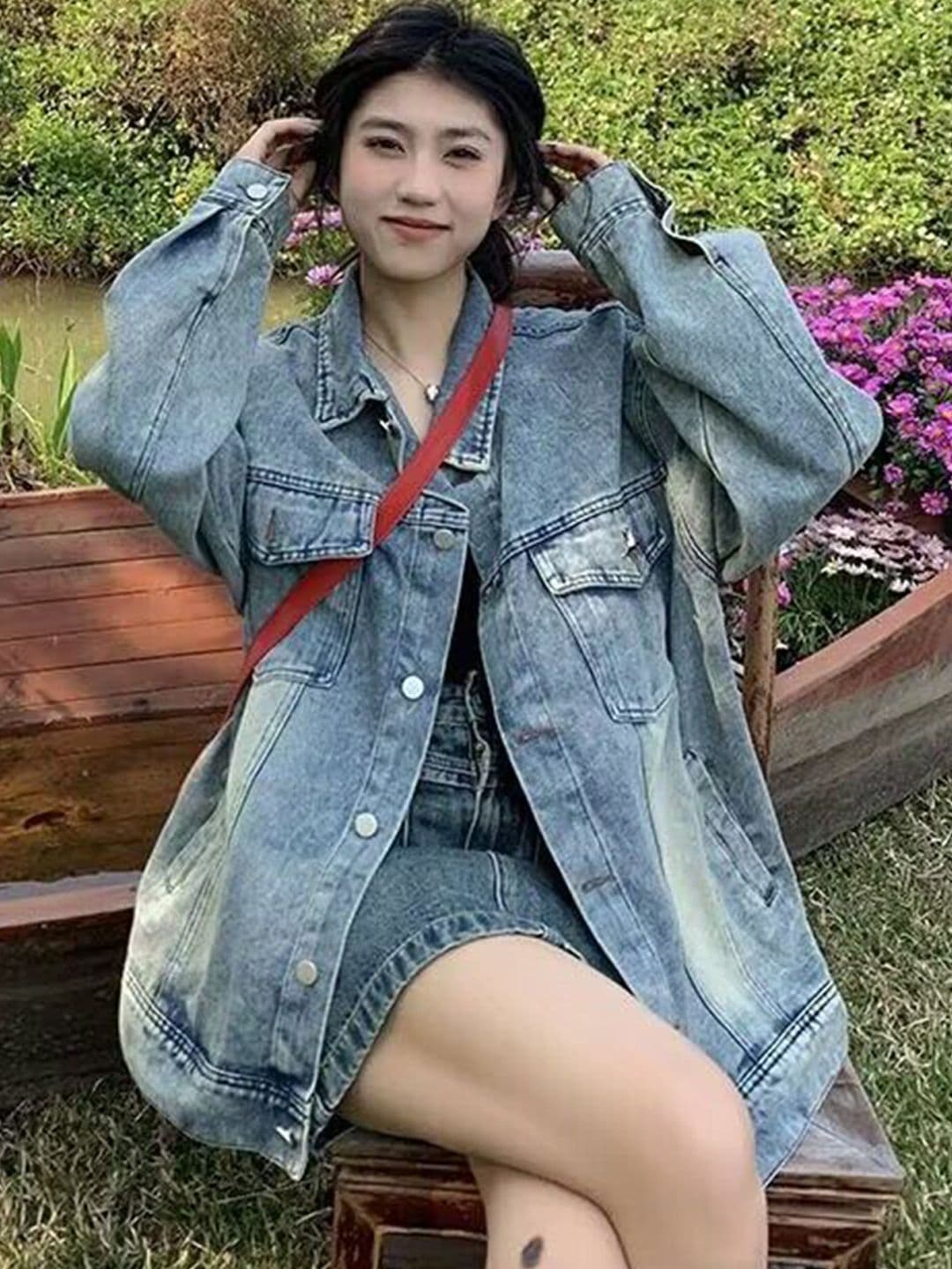 StyleCast Oversized Denim Jacket - view 1