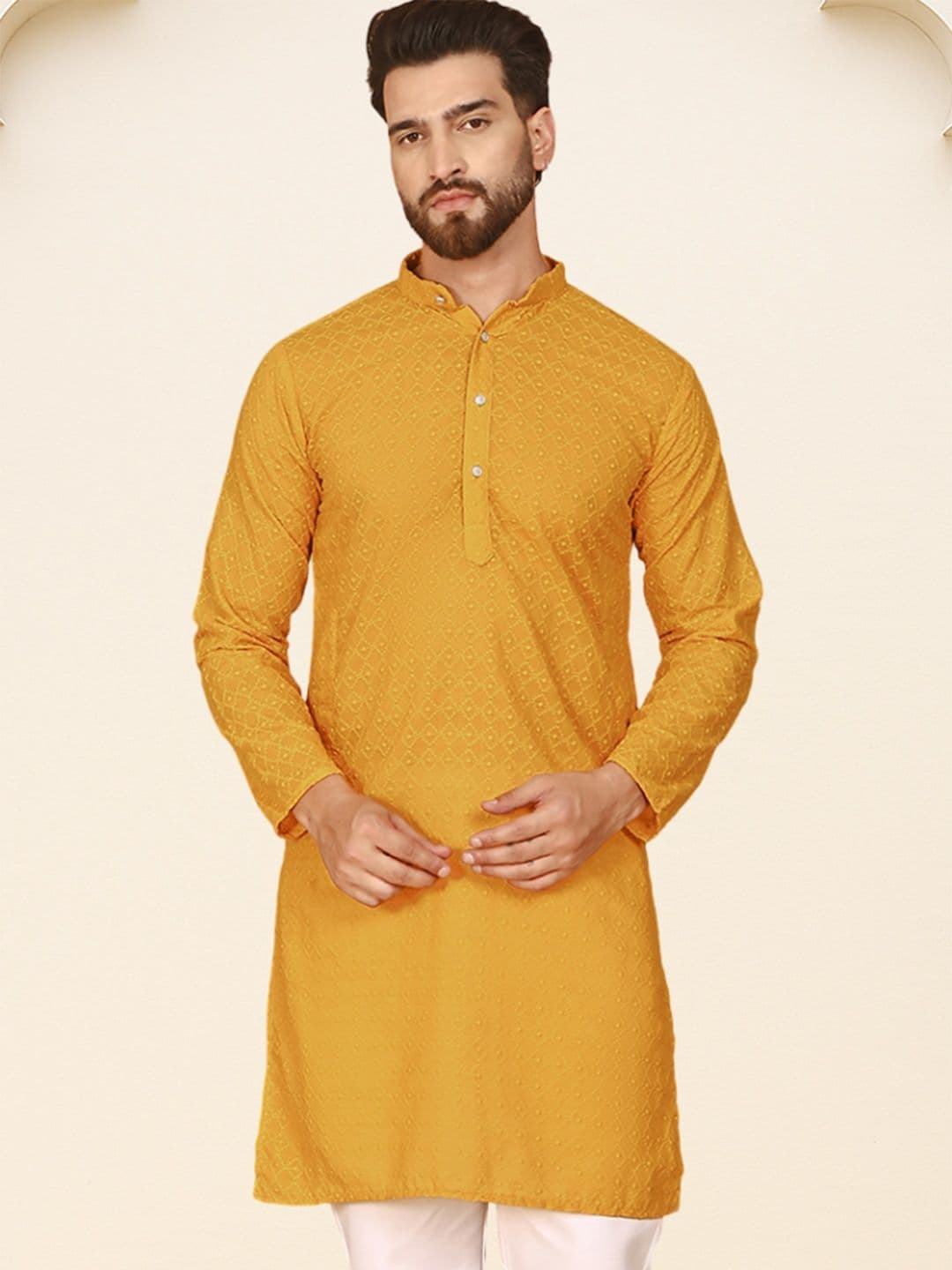 Anouk Men Cotton Straight Kurtas - view 1