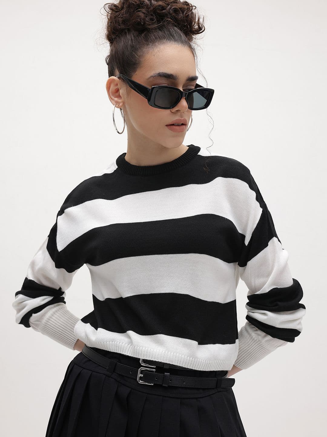 The Roadster Life Co. Acrylic Striped Pullover - view 1