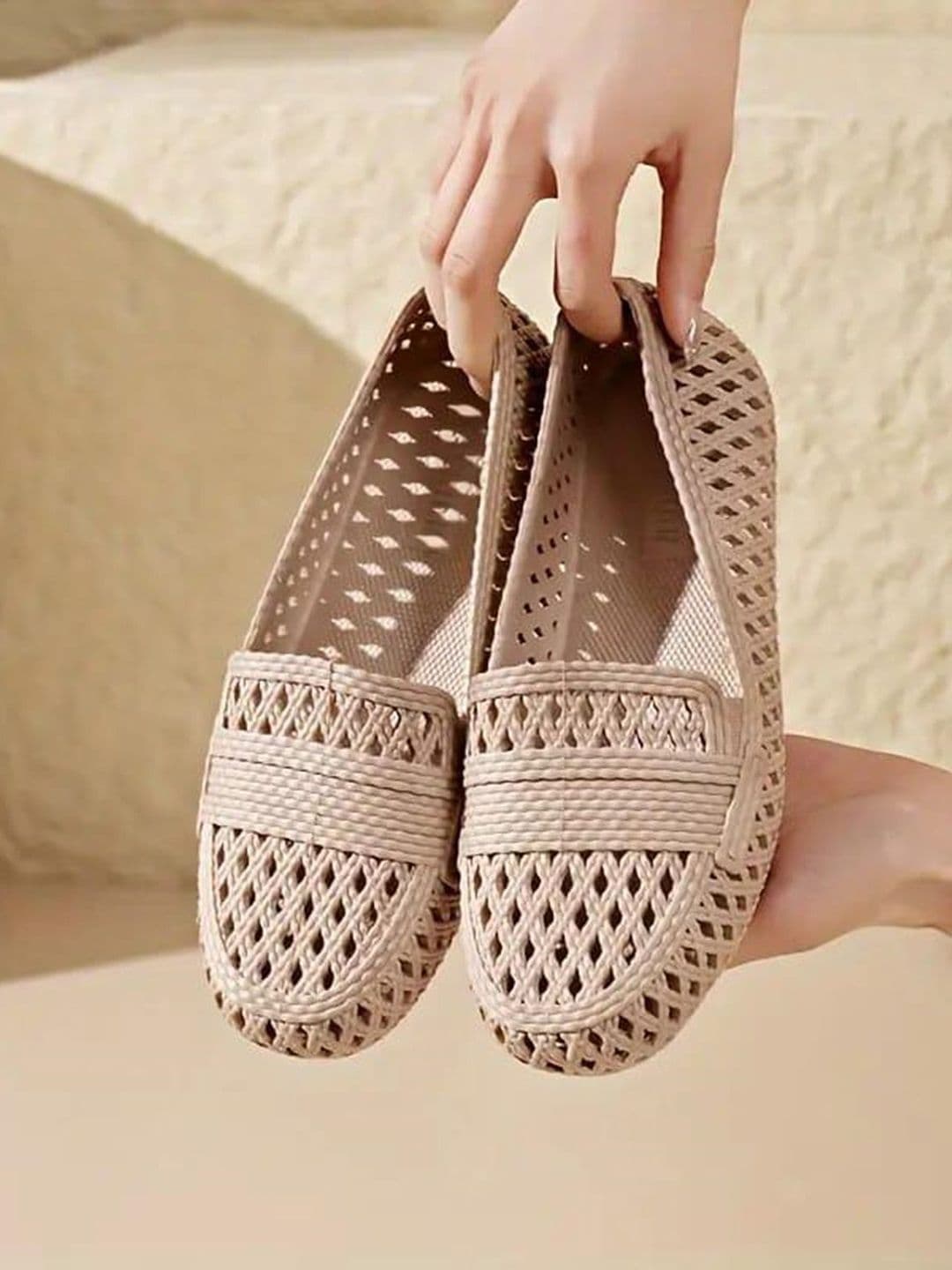 Deals4you Textured Round Toe Ballerinas - view 1