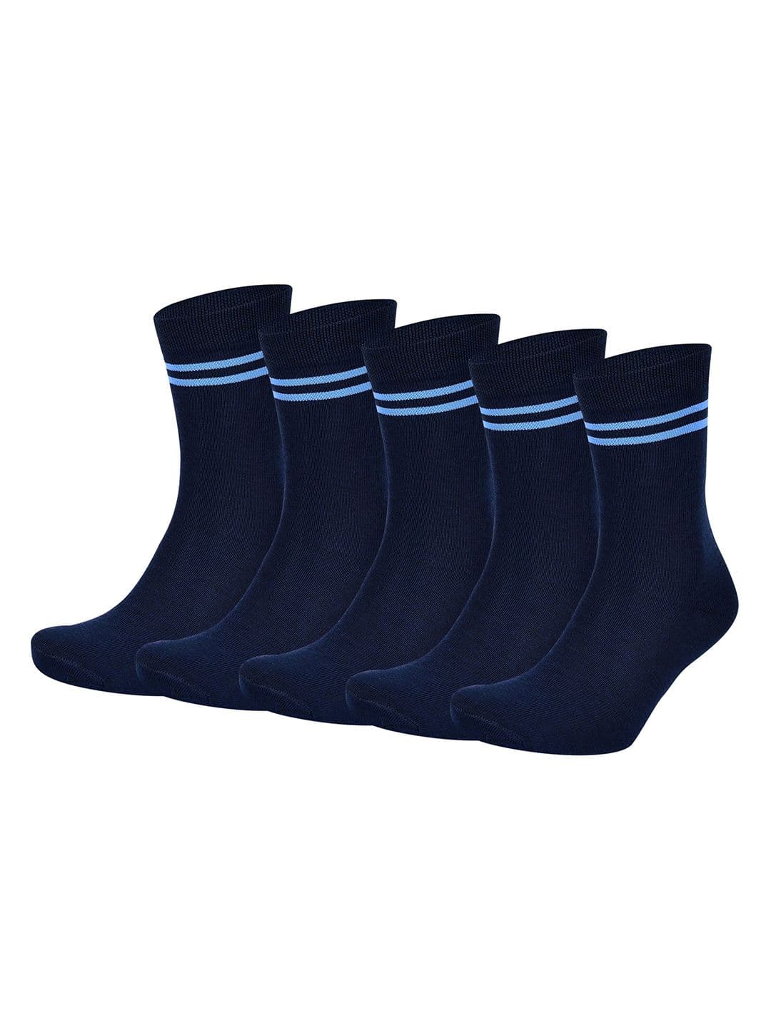 bizala Kids Pack Of 5 Striped Calf-Length Socks - view 1