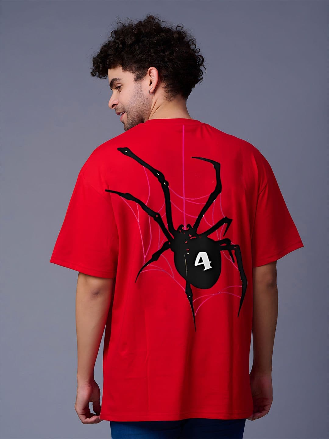 BDSQUARE Men Graphic Printed Round Neck Cotton Oversized T-shirt - view 1