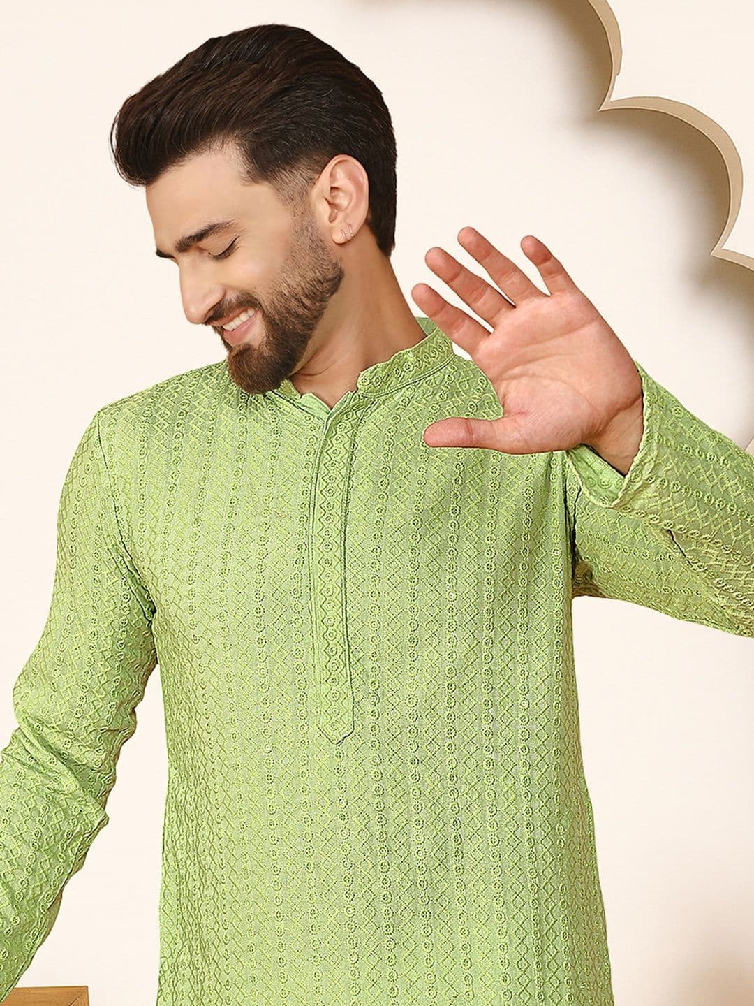 Anouk Men Viscose Rayon Straight Kurtas - view 1