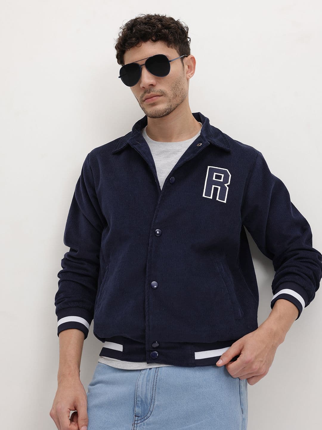 The Roadster Life Co. Corduroy Applique Varsity Jacket - view 1