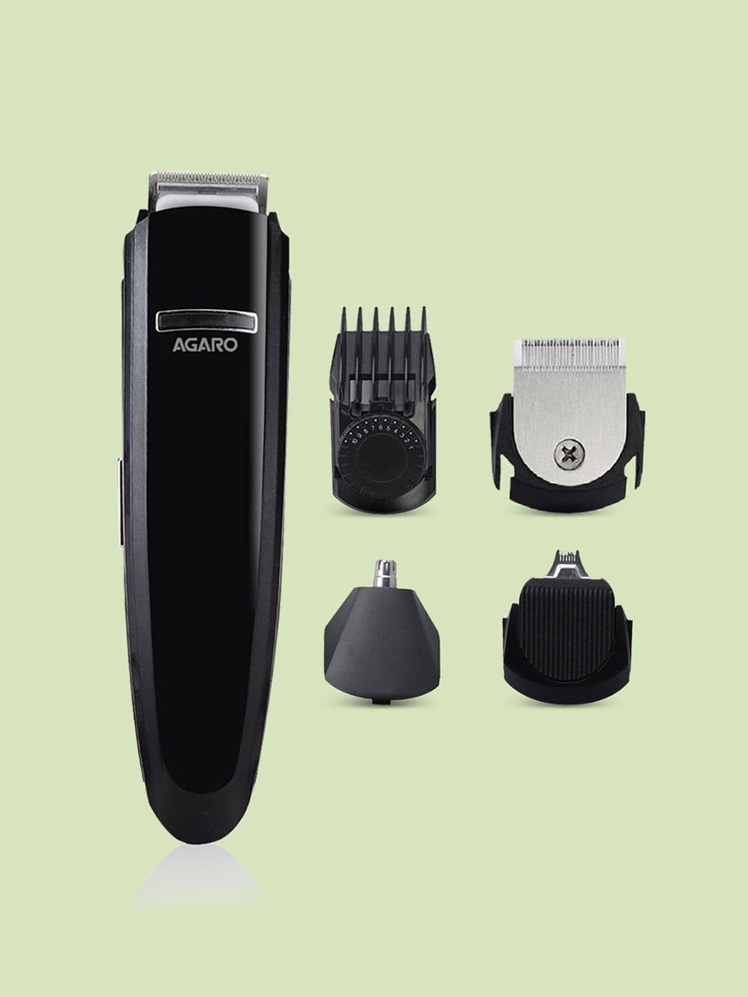 Agaro Men MG 4760 4-in-1 Grooming Kit for Beard with Nose Trimmer - Black - view 1