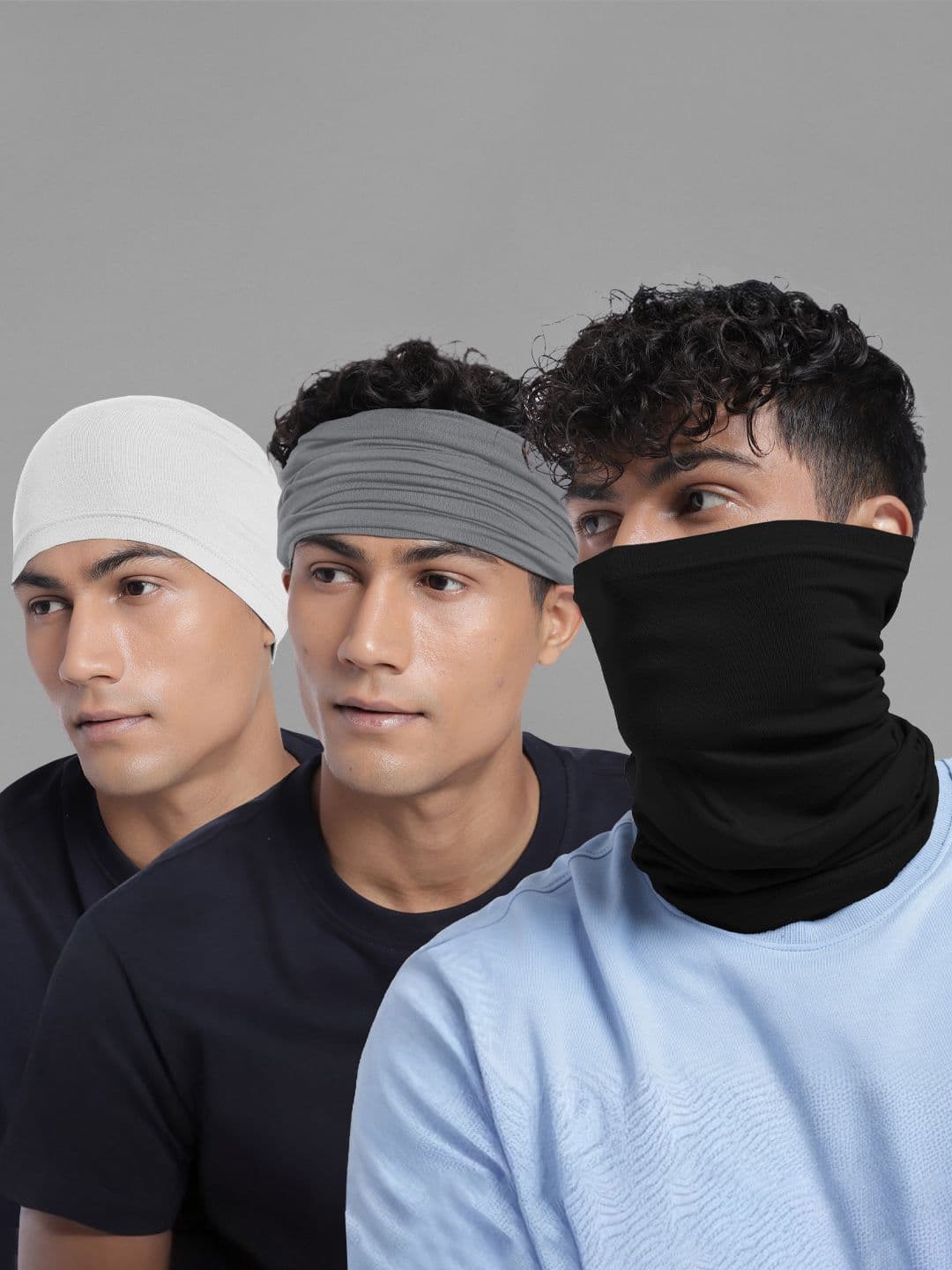 Heelium Unisex Pack of 3 Bamboo Soft Odour-free & Breathable Multipurpose Bandana - view 1
