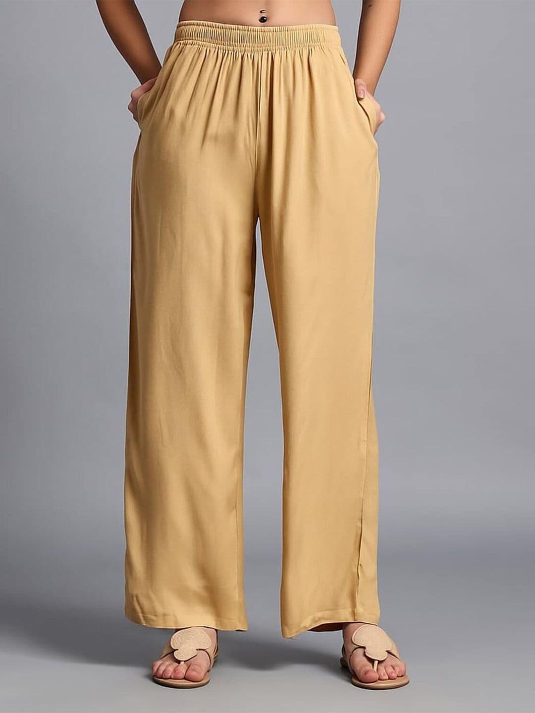 Vivika Women Straight Fit Ethnic Palazzos - view 1