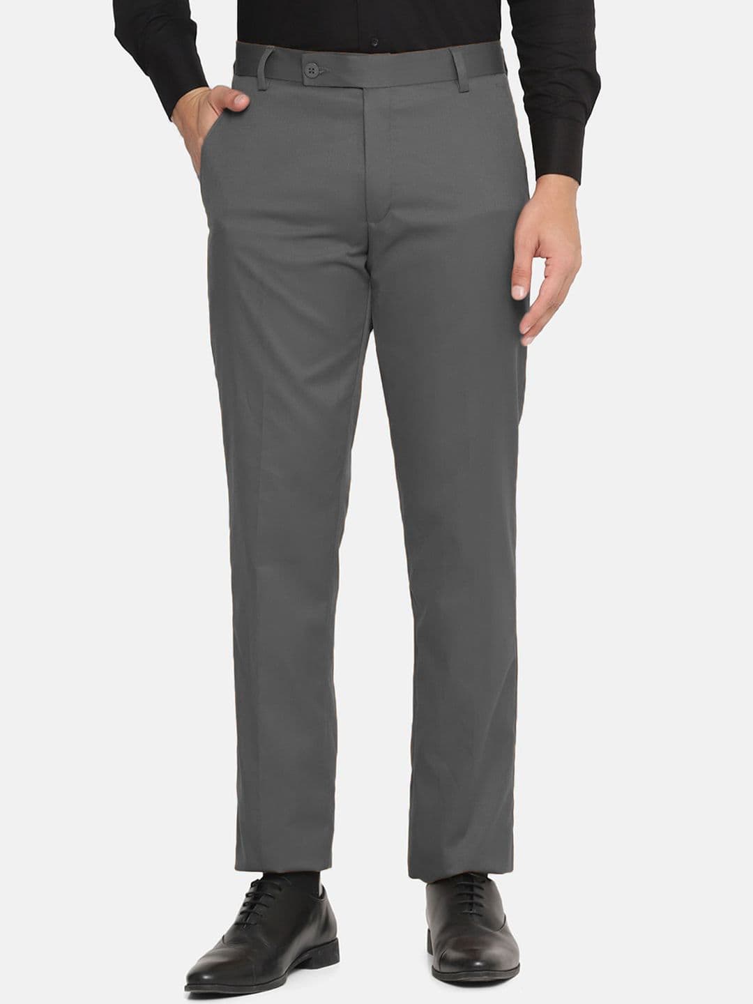 MANCREW Men Cotton Relaxed Regular Fit Mid-Rise Formal Trousers - view 1