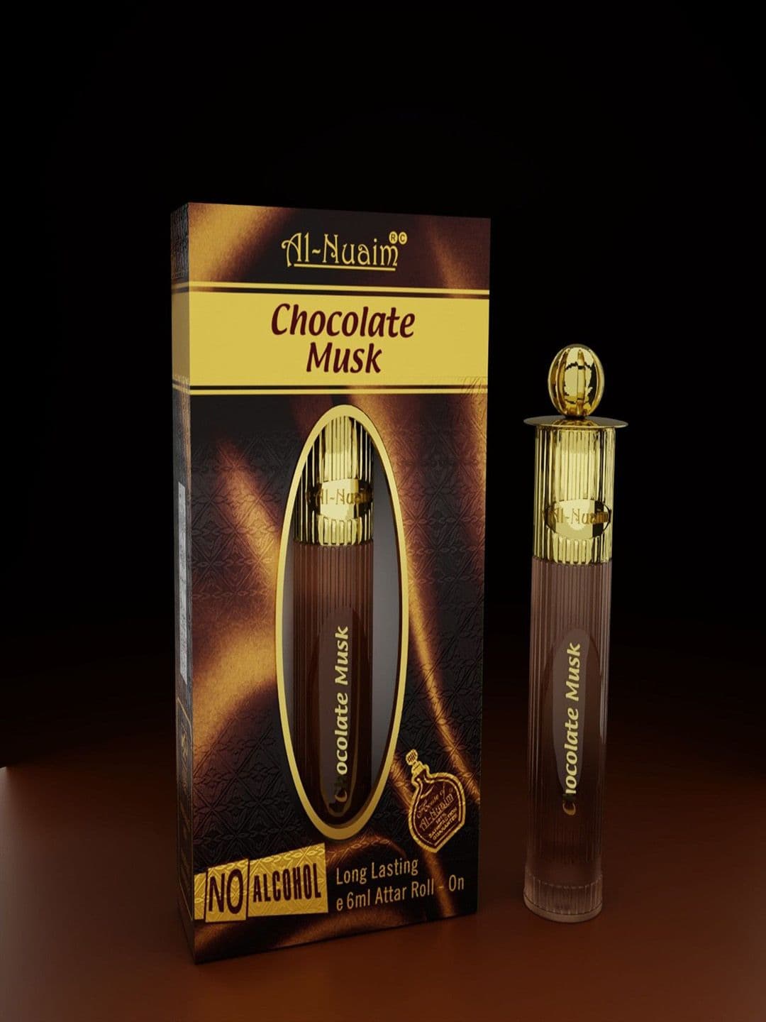 Al-Nuaim Chocolate Musk Alcohol Free Long Lasting Attar Roll On - 6ml - view 1