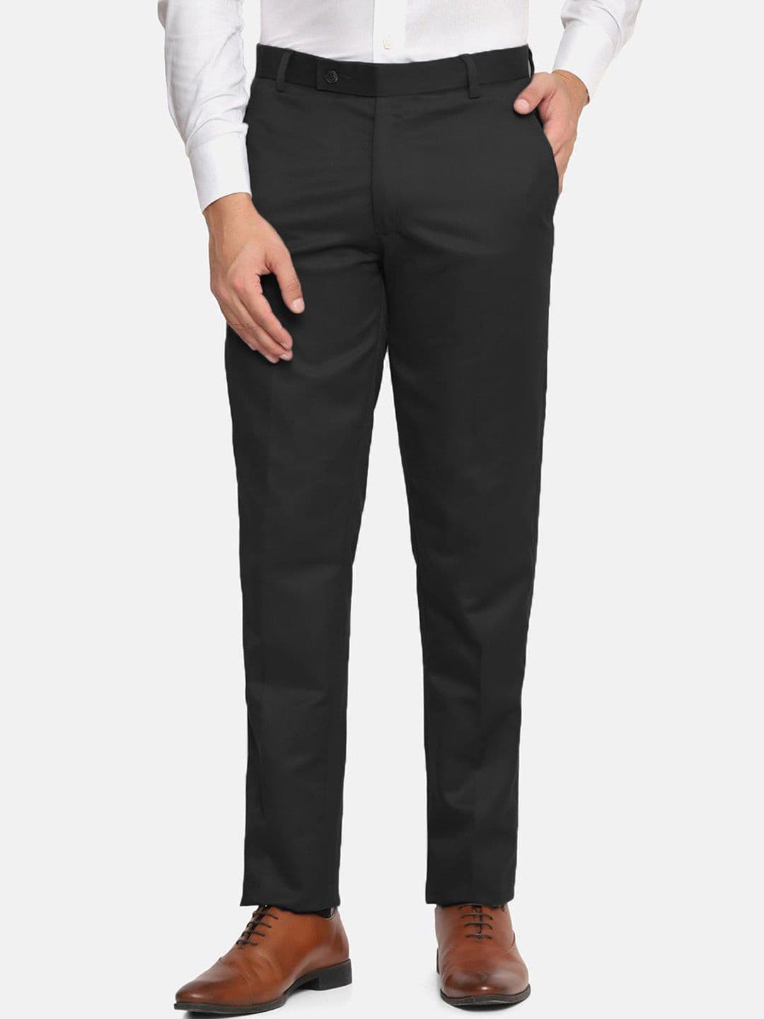MANCREW Men Relaxed Mid-Rise Cotton Formal Trousers - view 1