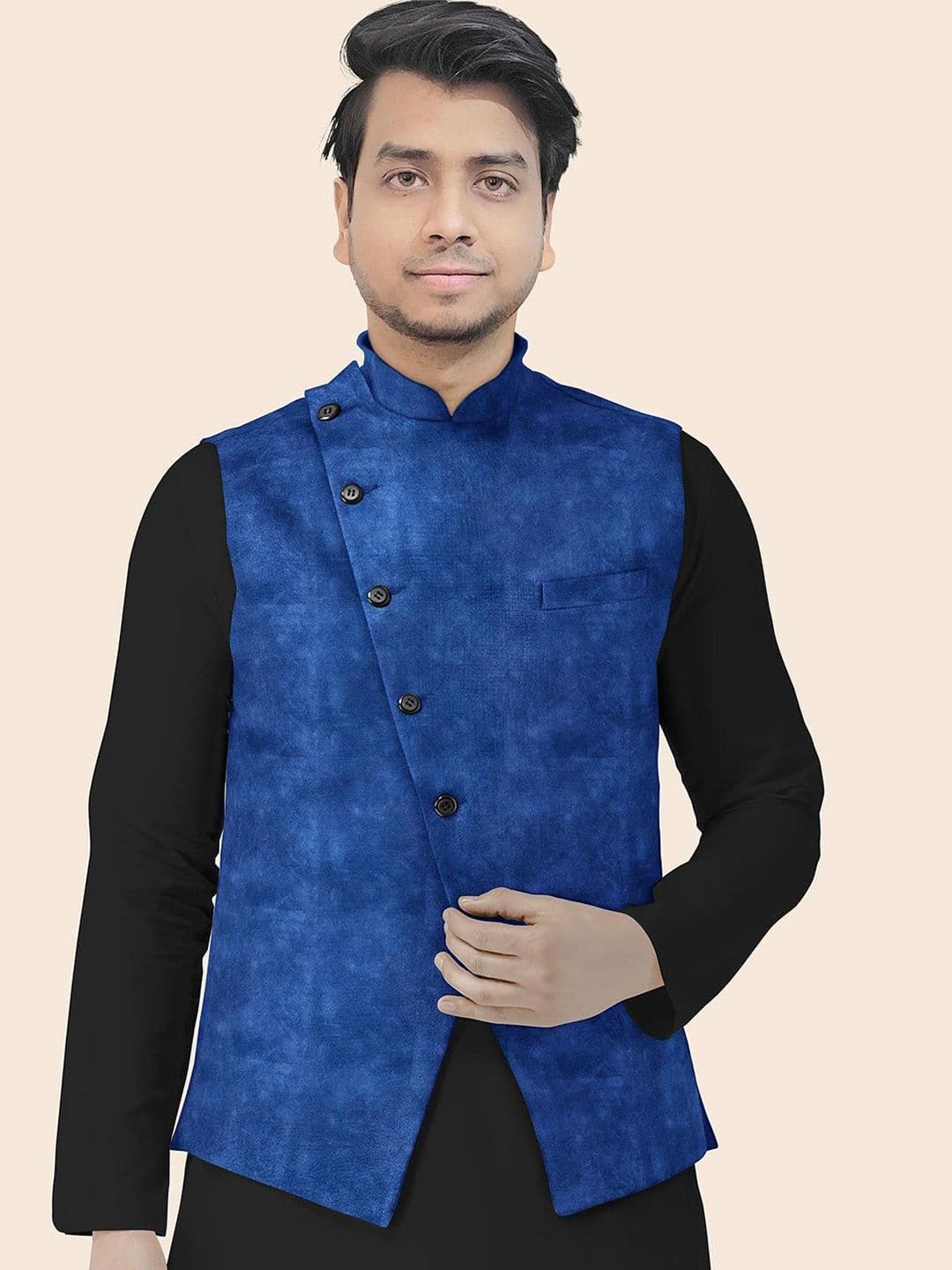 Utsav Fashion Velvet Nehru Jacket - view 1