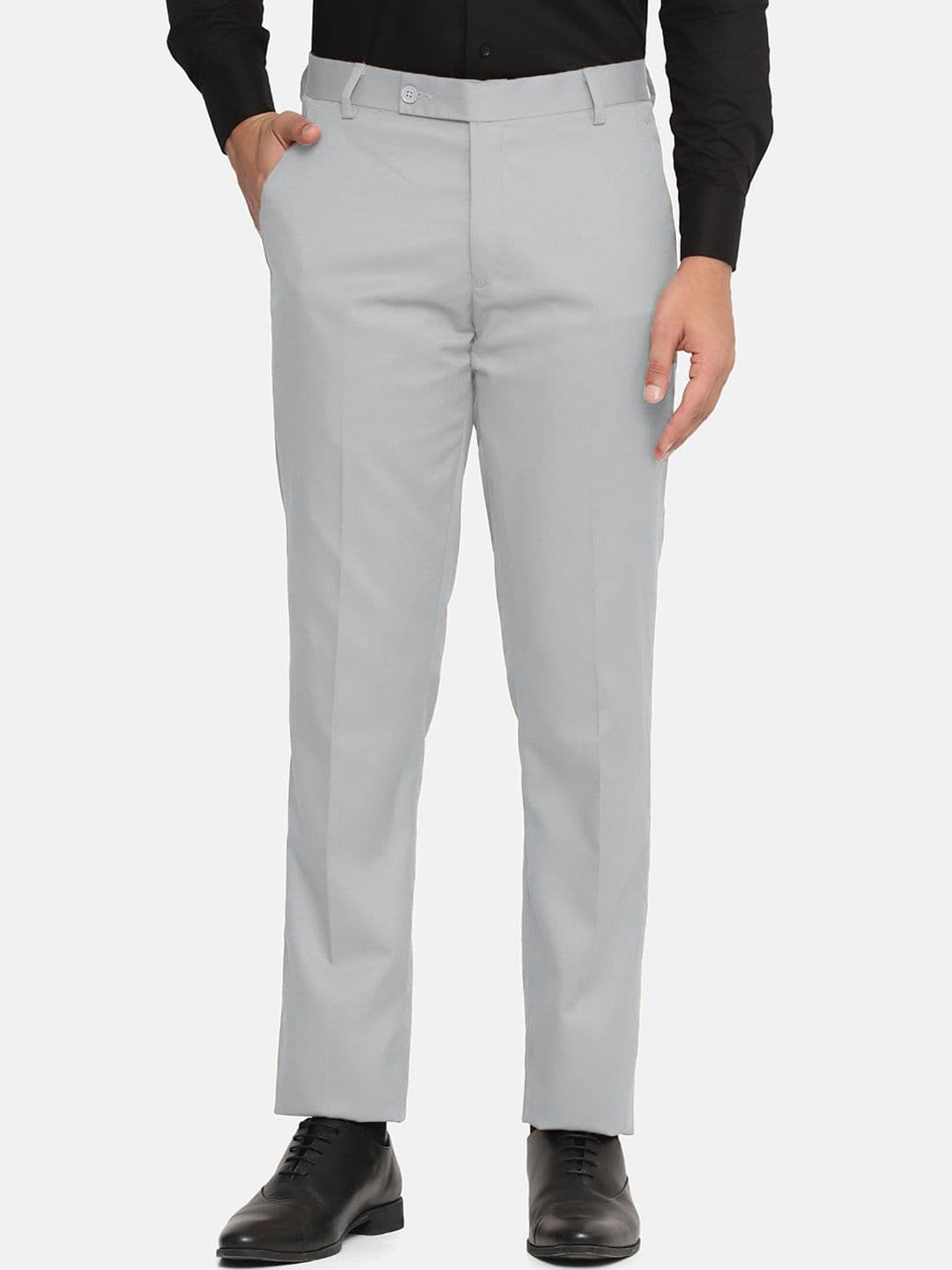 MANCREW Men Relaxed Regular Fit Mid-Rise Formal Trousers - view 1