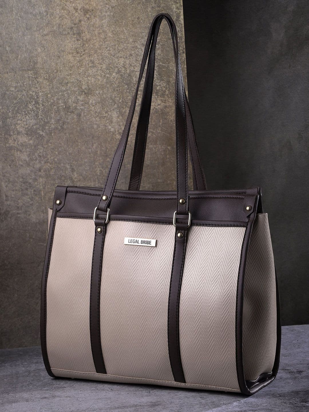 LEGAL BRIBE PU Structured Tote Bag - view 1