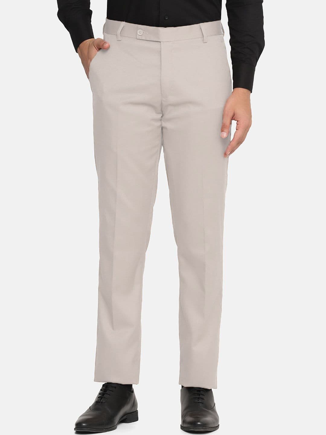 MANCREW Men Relaxed Mid-Rise Regular Fit Formal Trousers - view 1