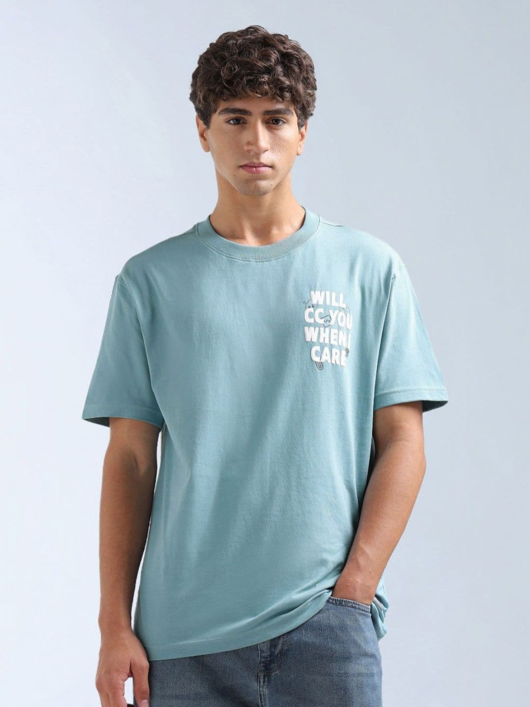 Flying Machine Men Typography Printed Pockets T-shirt - view 1