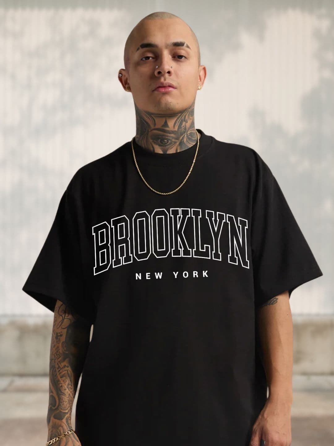 Cool Plus Men Typography Printed Round Neck Cotton Oversized T-shirt - view 1