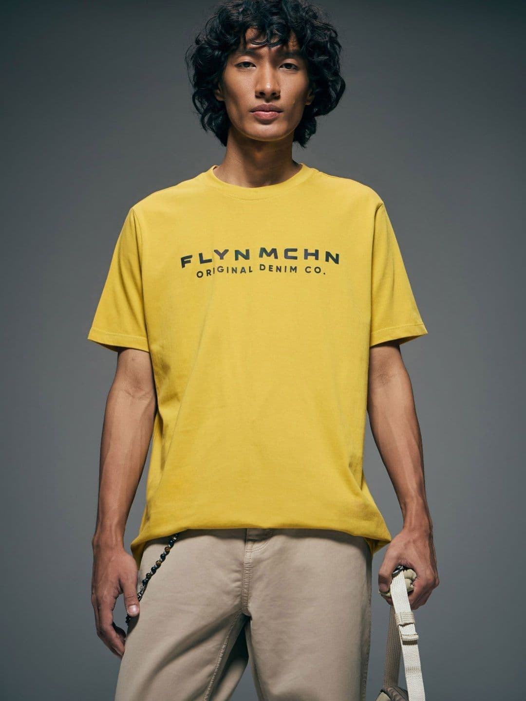Flying Machine Men Typography Printed Round Neck Pure Cotton T-shirt - view 1