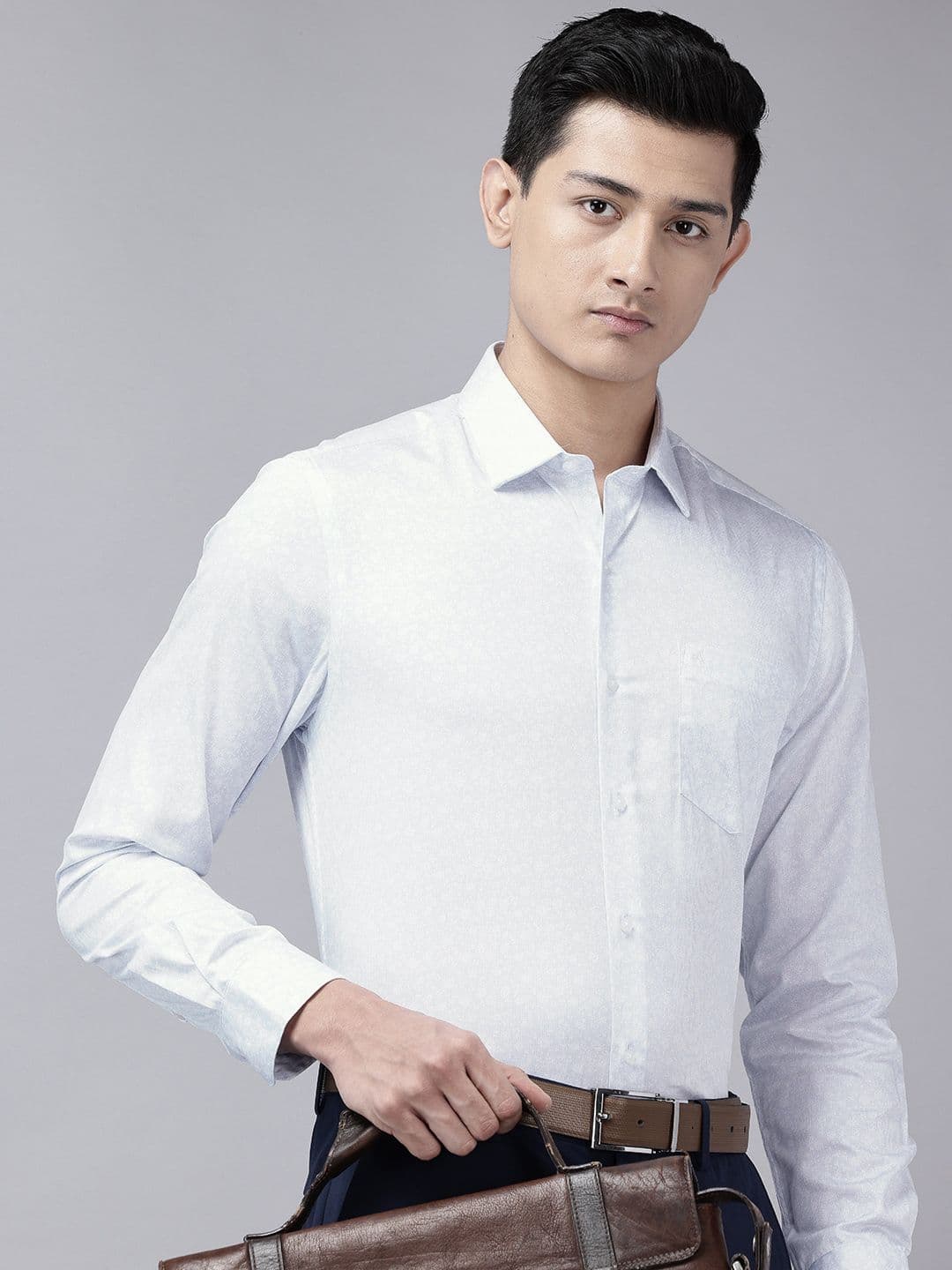 Arrow Manhattan Slim Fit Micro Ditsy Printed Pure Cotton Formal Shirt - view 1