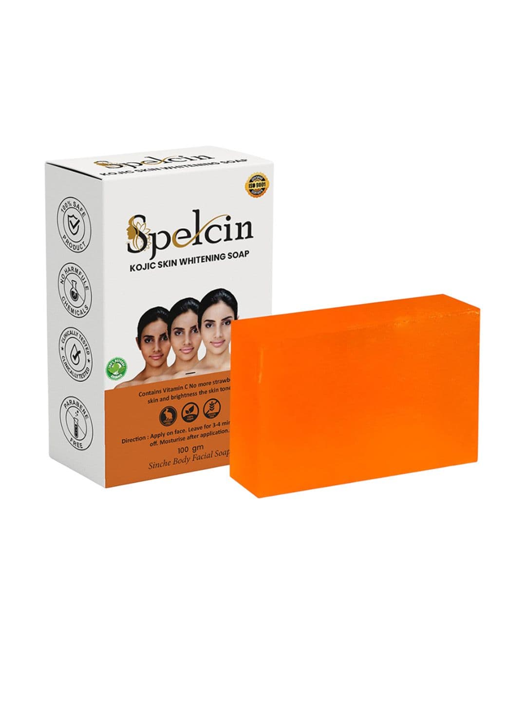 Spelcin Unisex Kojic Acid & Vitamin C Skin Brightening Soap - 100g - view 1