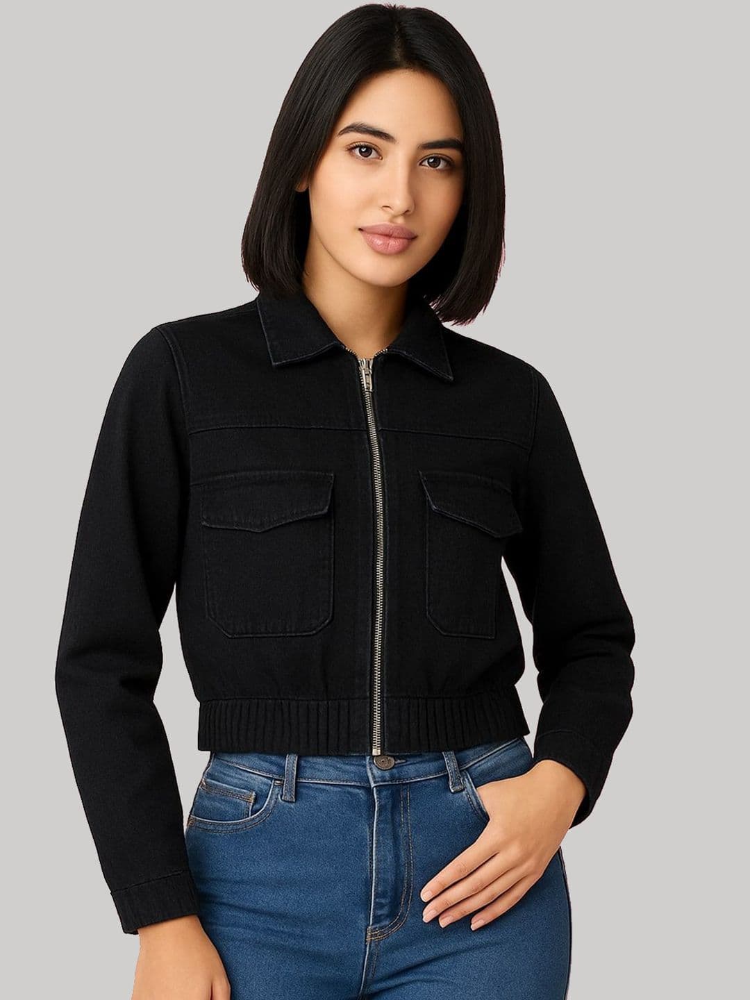 R.Code by The Roadster Life Co. Spread Collar Pure Cotton Quilted Jacket - view 1