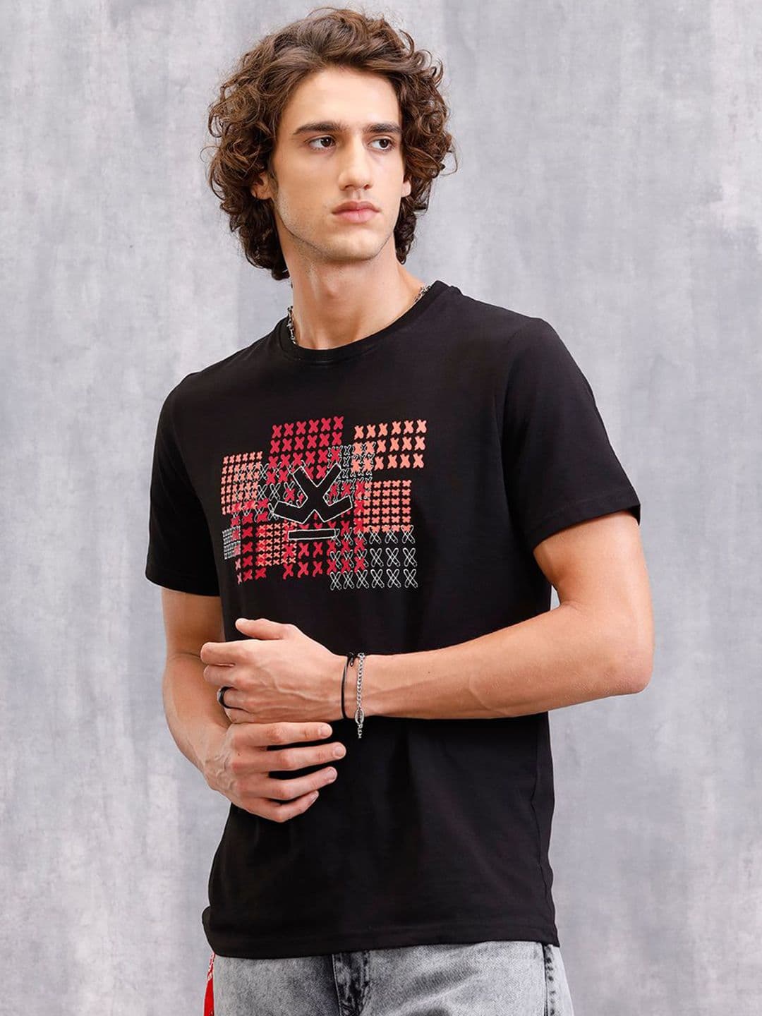 WROGN Men Graphic Printed Round Neck Cotton T-shirt - view 1