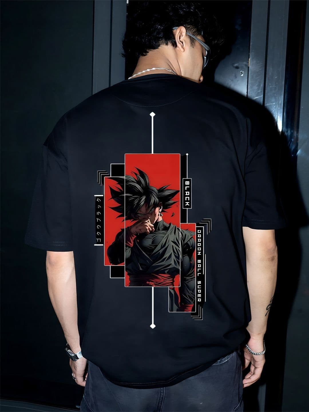 BDSQUARE Men Graphic Printed Round Neck Pure Cotton Oversized T-shirt - view 1