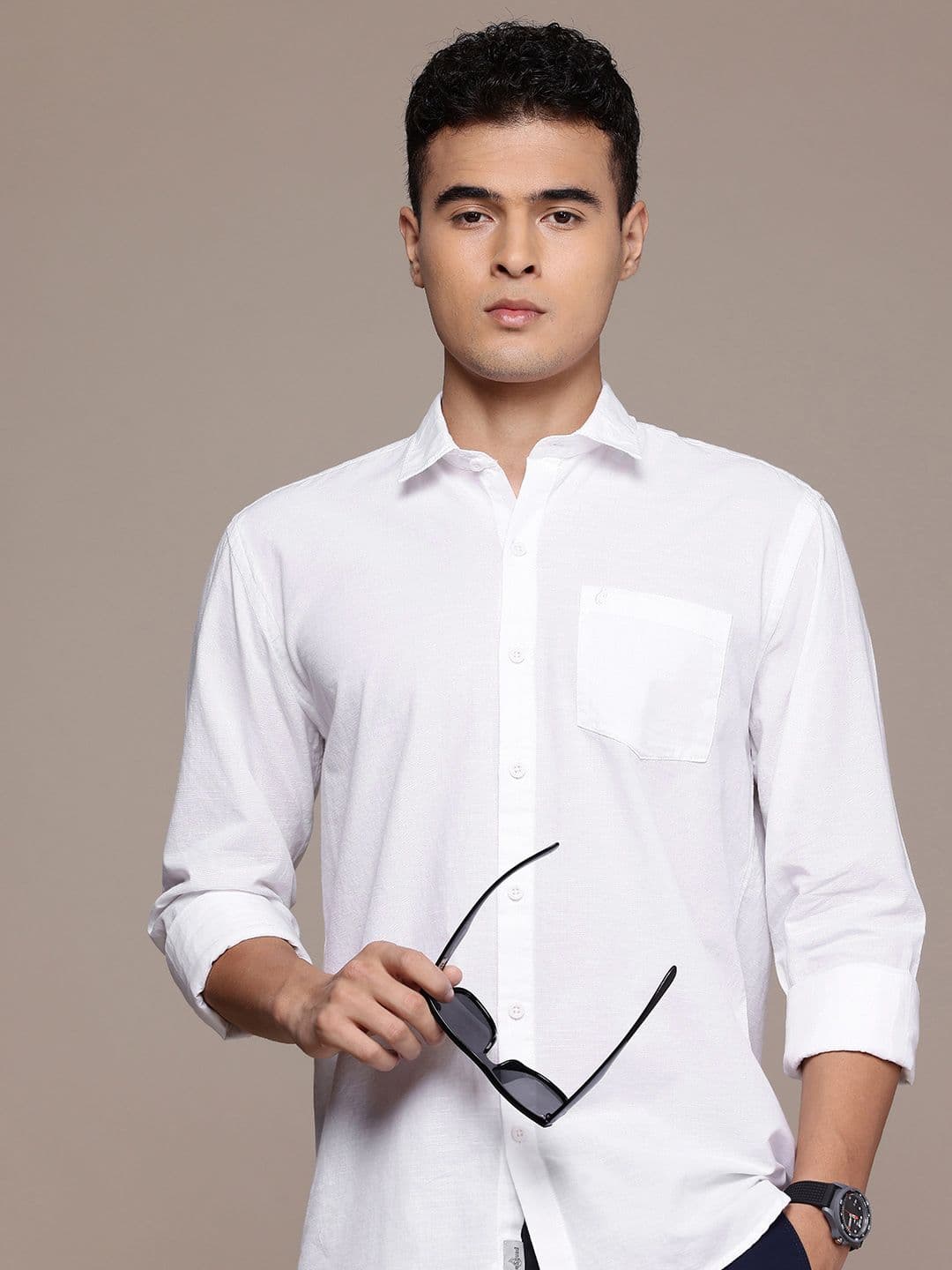 BS BLUE SQUAD Cotton-Linen Casual Shirt - view 1