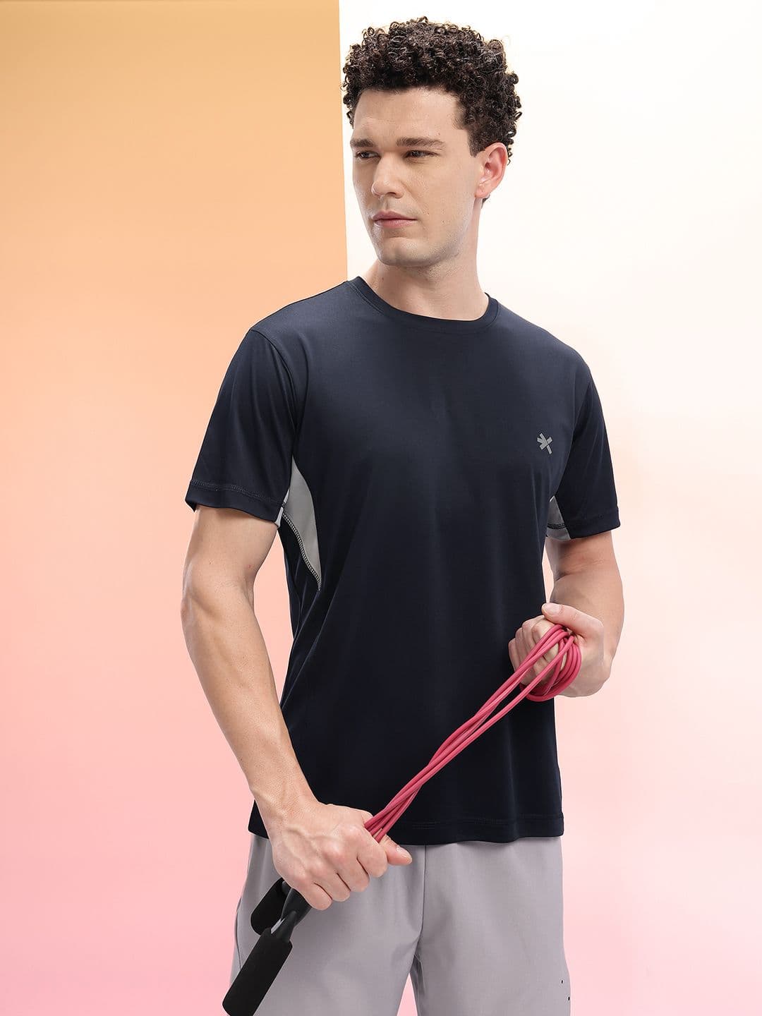 HRX by Hrithik Roshan Colorblocked Detail Rapid-Dry Training T-shirt - view 1