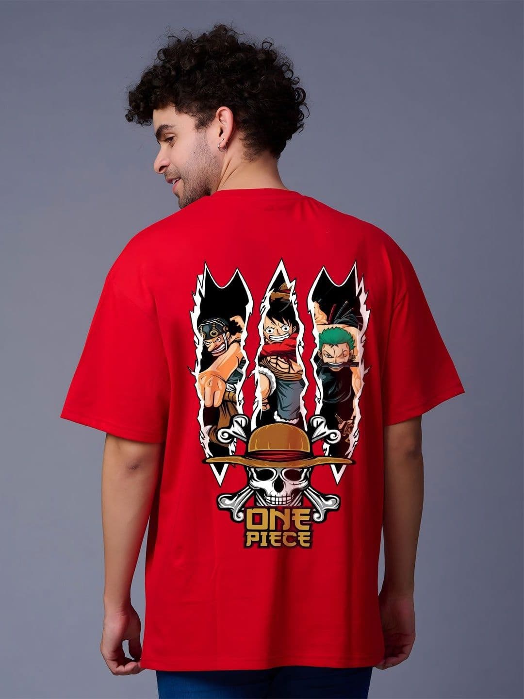 BDSQUARE Men One piece Graphic Printed Round Neck Pure Cotton Oversized T-shirt - view 1
