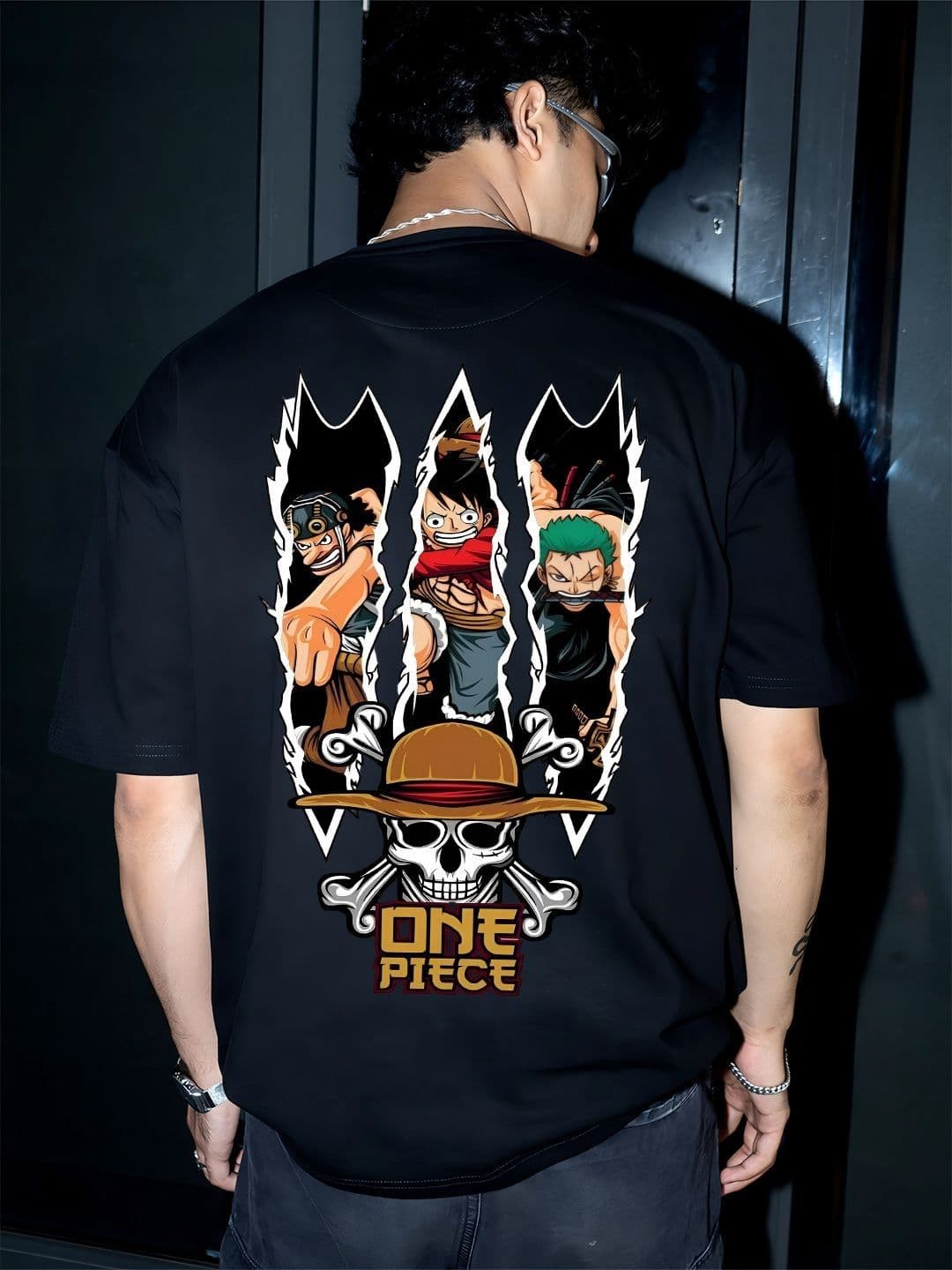 BDSQUARE Men One piece Graphic Printed Round Neck Pure Cotton Oversized T-shirt - view 1