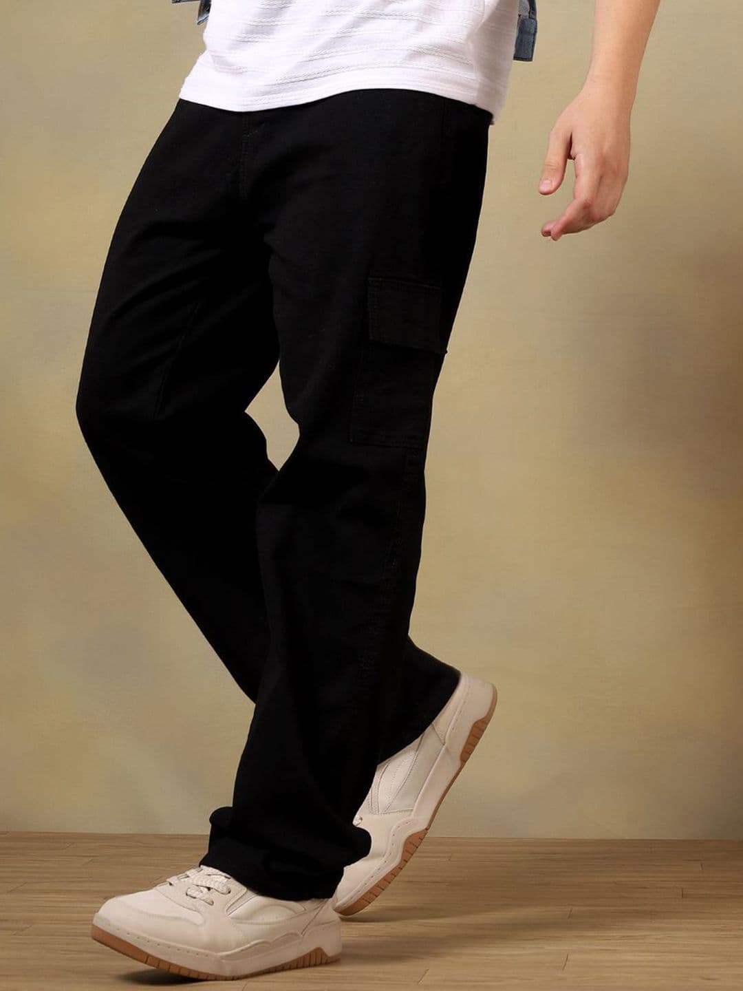 MaverIQ Men Classic Mid-Rise Baggy Fit Stretchable Cargo Styles Jeans - view 1