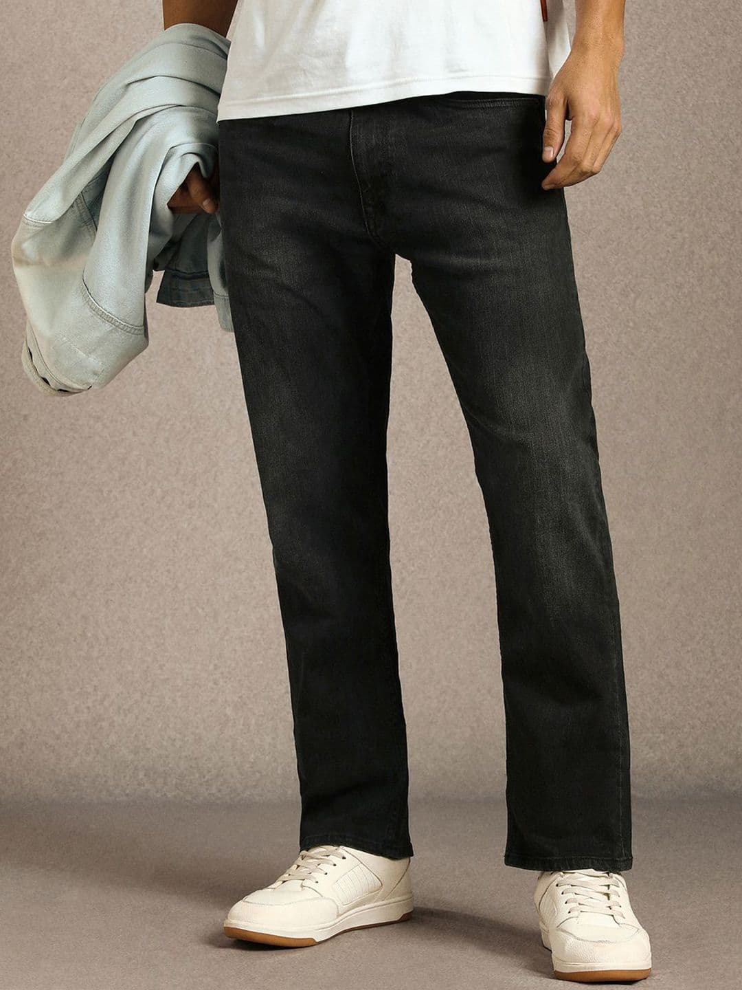 Louis Philippe Jeans Men Slim Fit Mid-Rise Light Fade Jeans - view 1