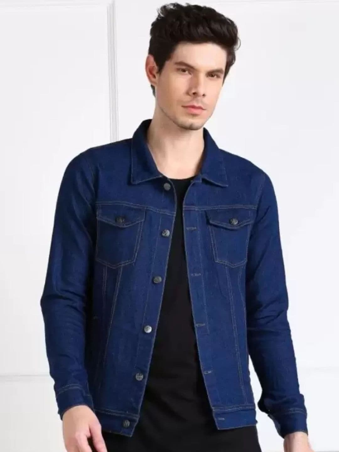 Moda Rapido Spread Collar Lightweight Denim Jacket - view 1