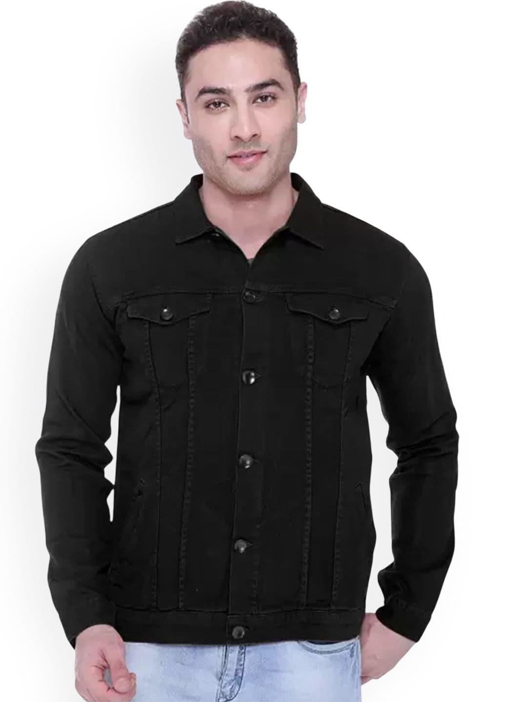 Moda Rapido Men Spread Collar Solid Denim Jacket - view 1