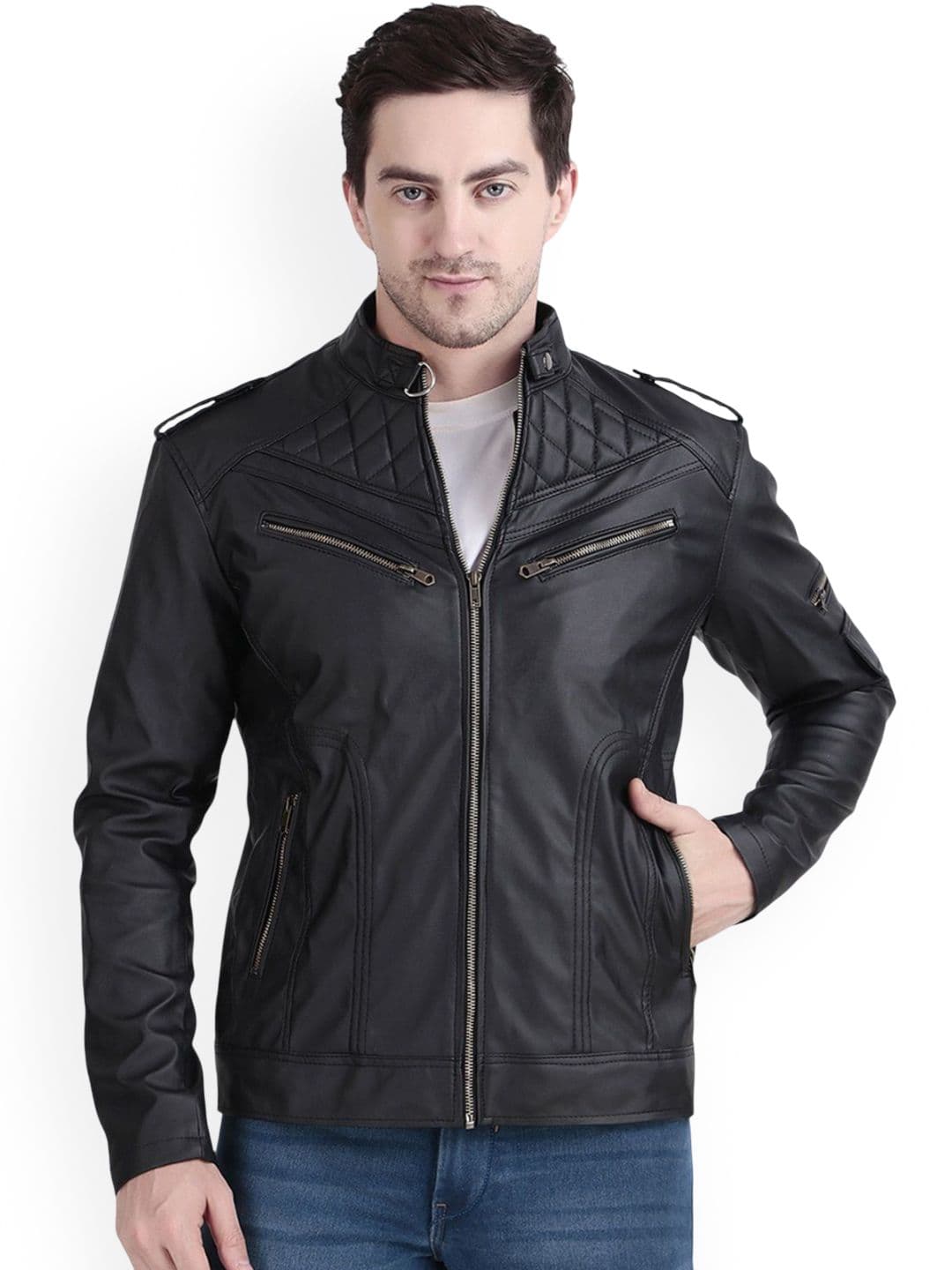 GARMADIAN Leather Lightweight Biker Jacket - view 1