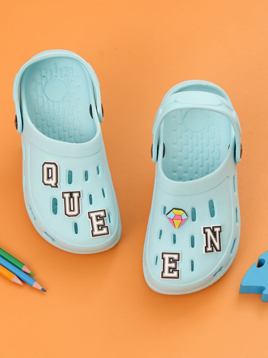 Yellow Bee Girls Self Design Rubber Clogs Flip Flops - view 1