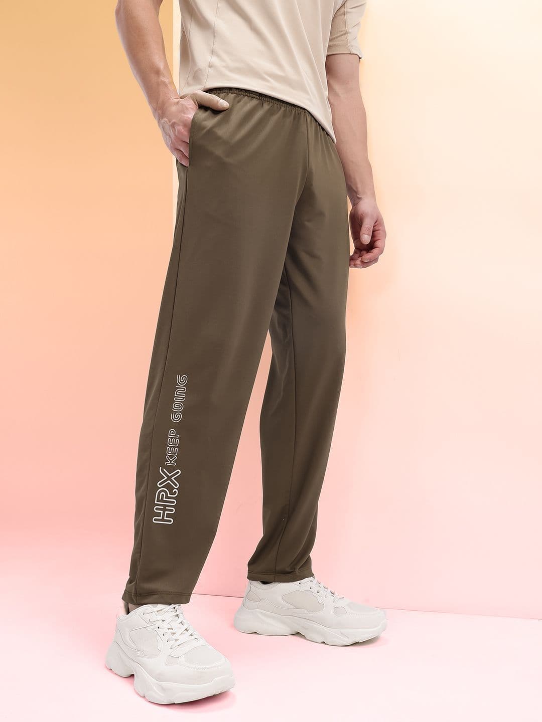 HRX by Hrithik Roshan Men Brand Logo Print Track Pants - view 1