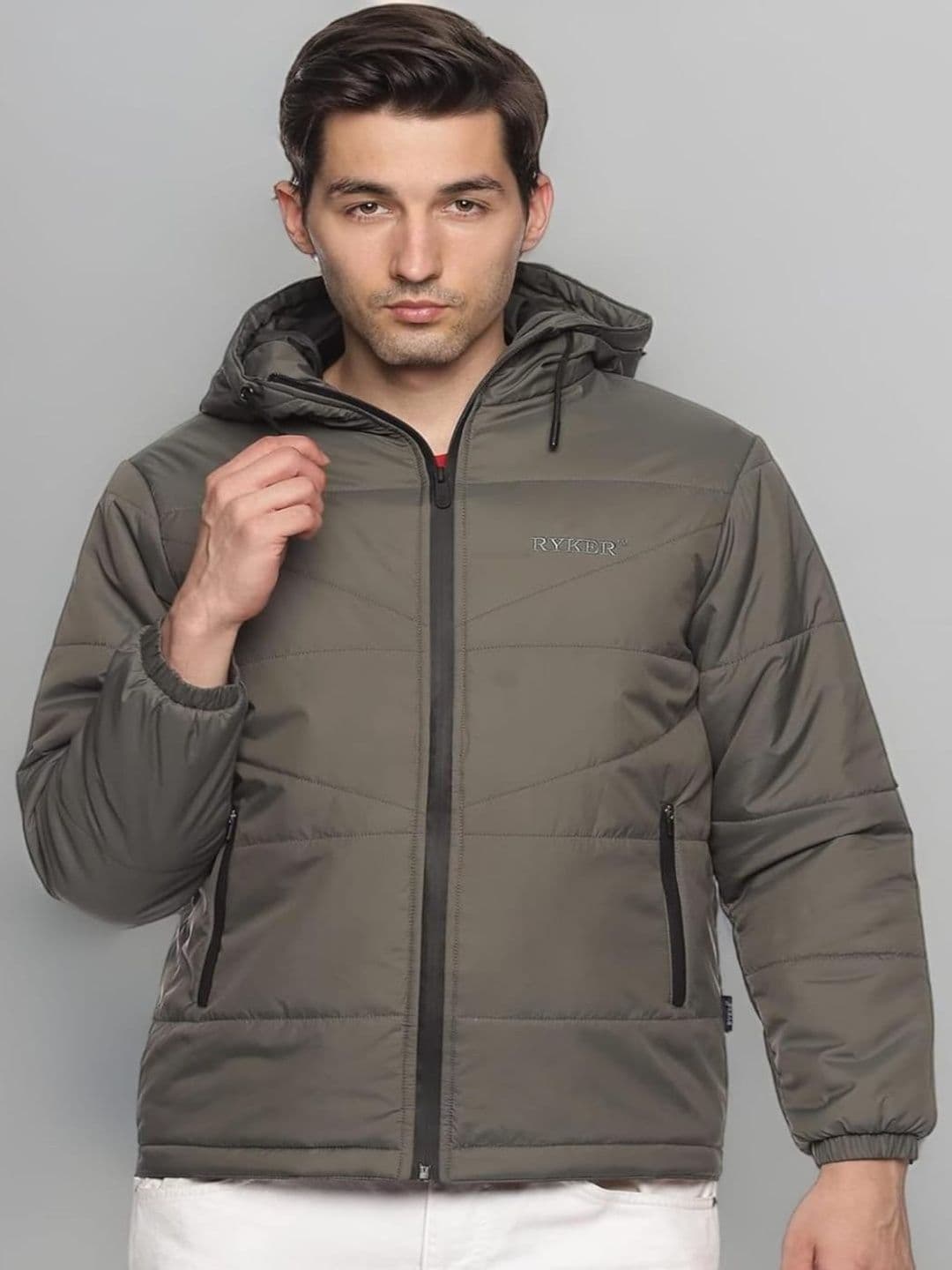 RYKER Men Hooded Solid Puffer Jacket - view 1