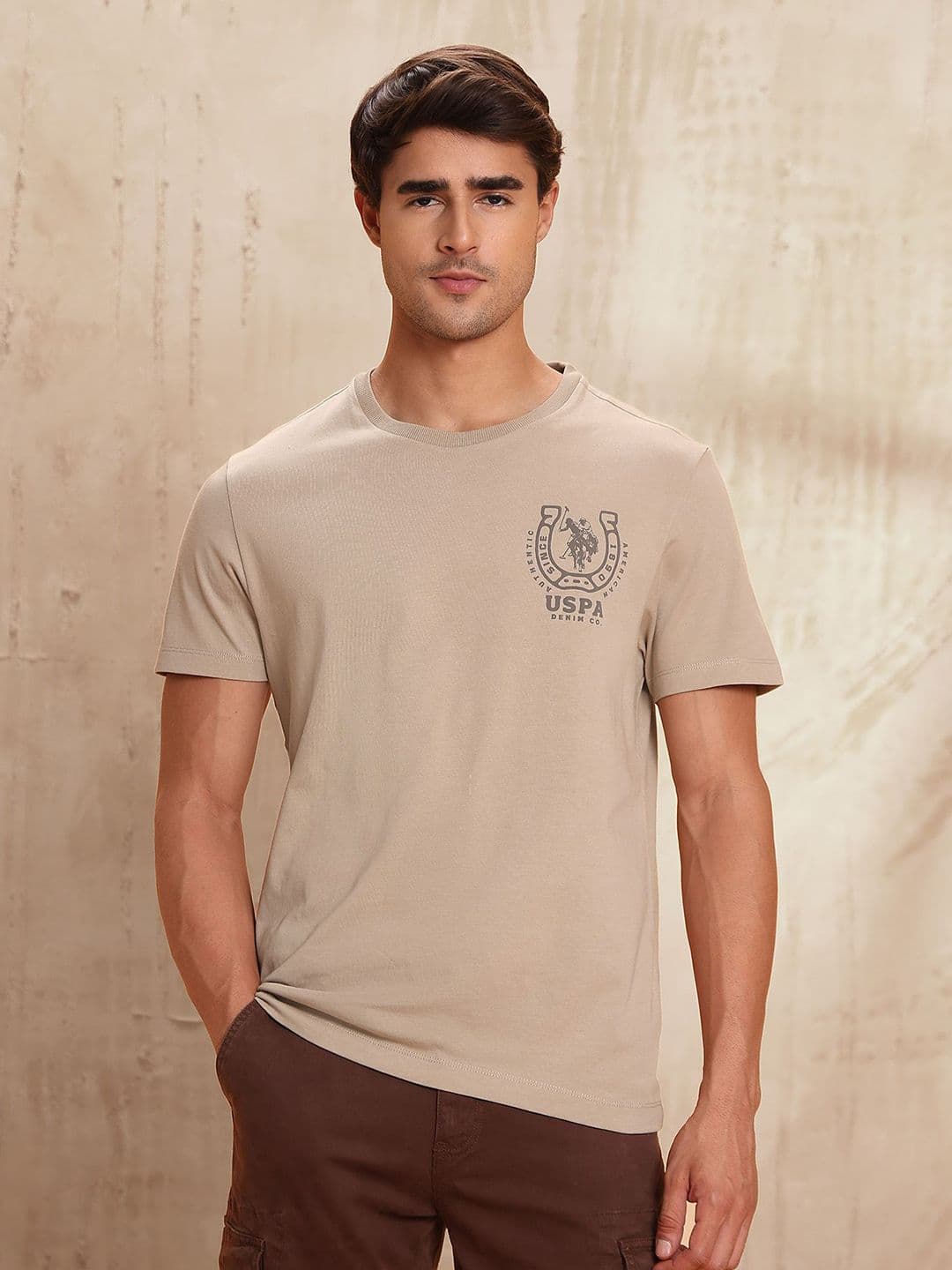 U.S. Polo Assn. Denim Co. Men Pure Cotton Brand Printed T-shirt - view 1