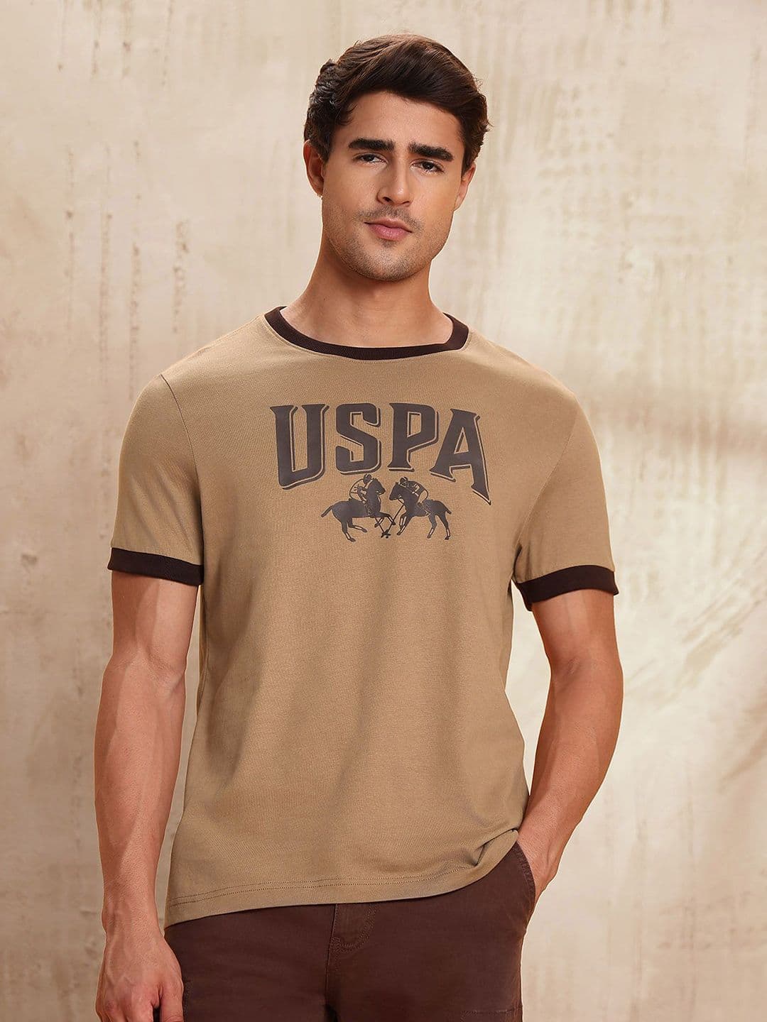 U.S. Polo Assn. Denim Co. Men Pure Cotton Brand Printed T-shirt - view 1