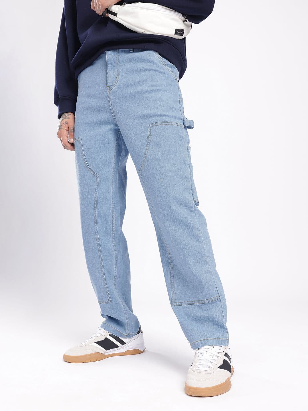 glitchez Men Carpenter Fit Stretchable Jeans - view 1