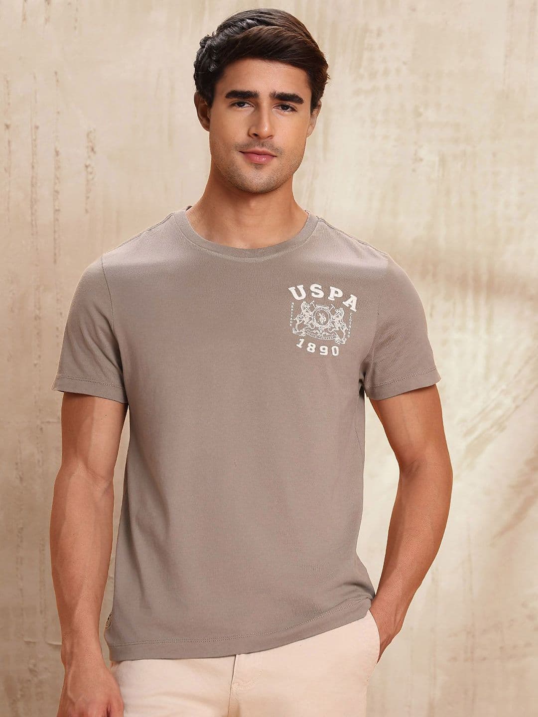 U.S. Polo Assn. Denim Co. Men Pure Cotton Brand Printed T-shirt - view 1