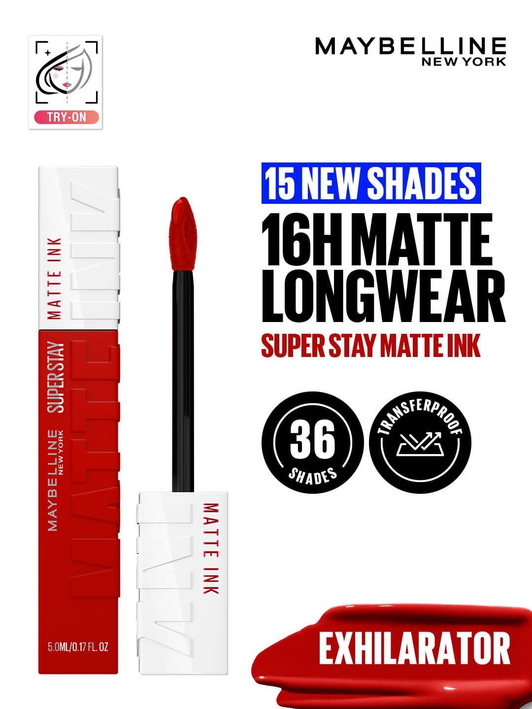 Maybelline New York Superstay Matte Ink Matte Liquid Lipstick 5ml - Exhilarator - view 1