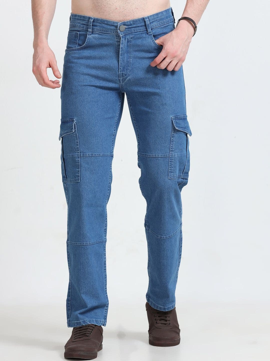 Kolor Fusion Men Blue Cotton Loose Relaxed Fit Mid-Rise Stretchable Jeans - view 1