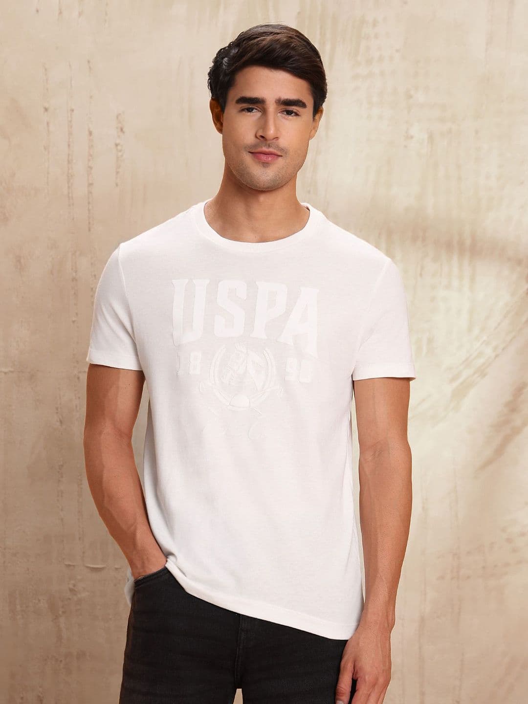 U.S. Polo Assn. Denim Co. Men Brand Embossed Muscle Fit Cotton T-shirt - view 1