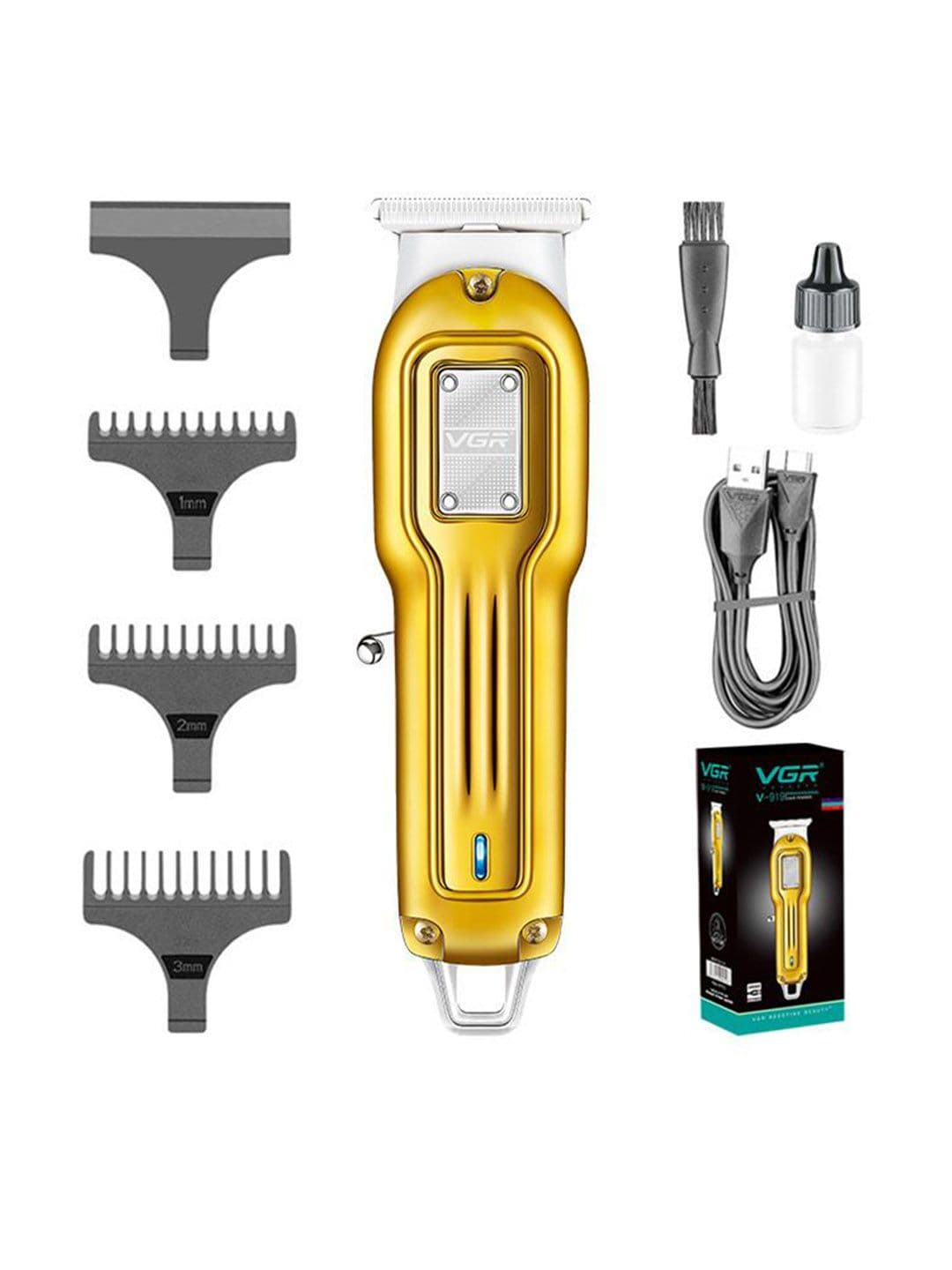VGR V-919 Professional Trimmer with 100-Min Runtime & 3 Length Settings - Golden - view 1