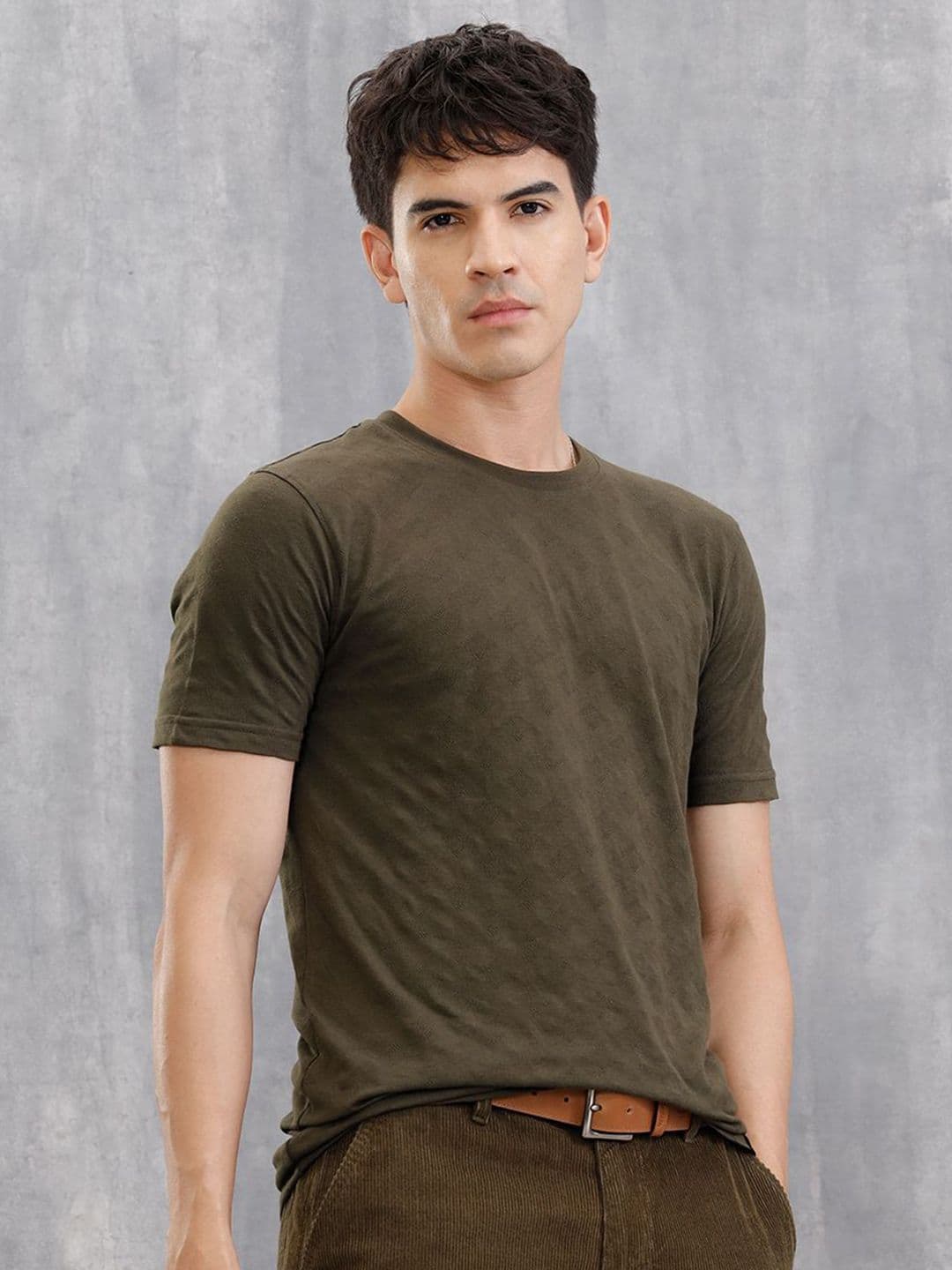 WROGN Cotton Round Neck Slim Fit T-shirt - view 1