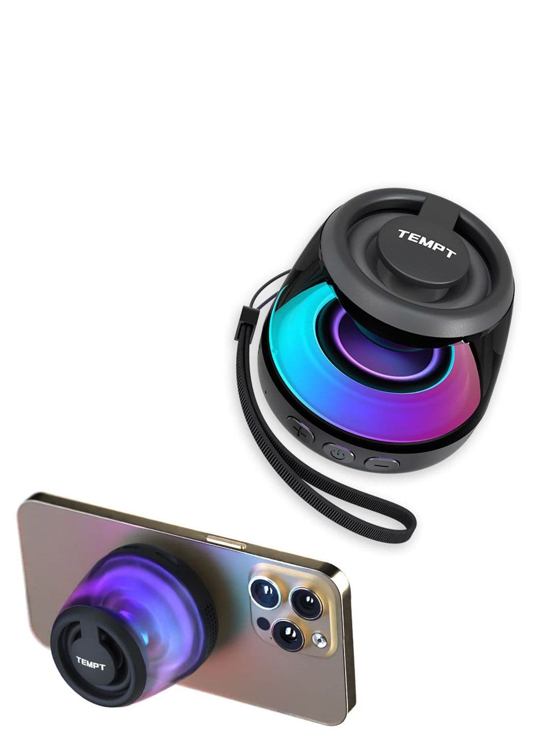 Tempt Cameo Portable Bluetooth Speaker With RGB Lights - view 1