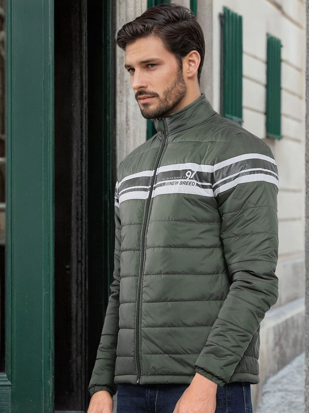 The Indian Garage Co Men Zip-Front Slim Fit Bomber Jacket - view 1