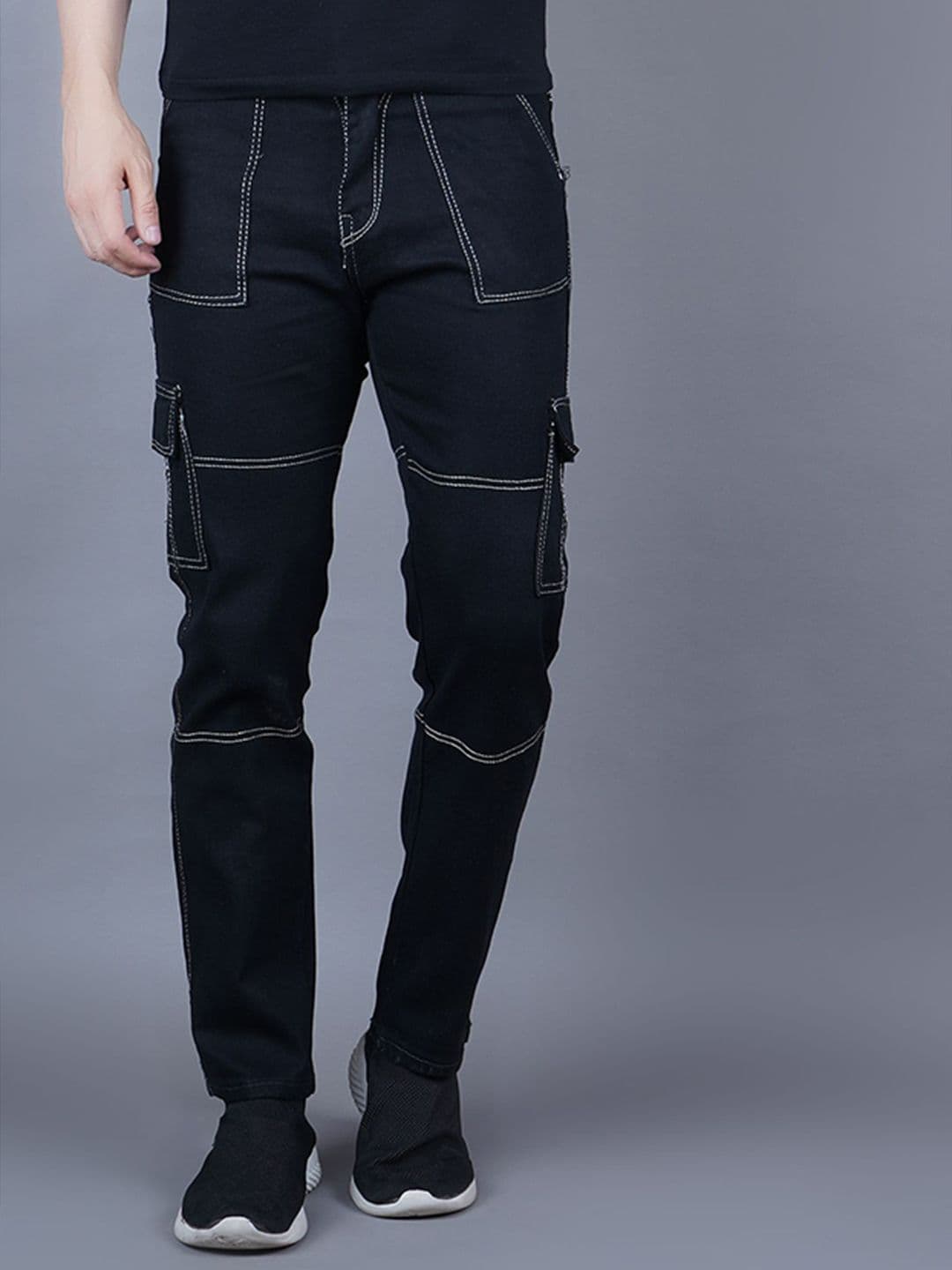 MaverIQ Men Classic Relaxed Fit Mid-Rise Stretchable Jeans - view 1